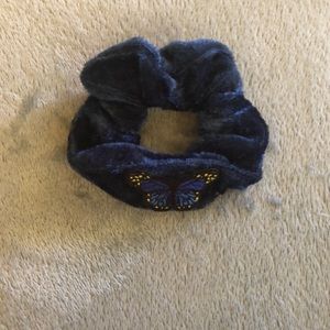 Really dark blue with a butterfly